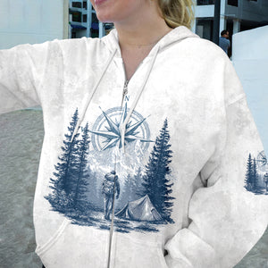 Vintage Hiking Compass All Over Print Shirt