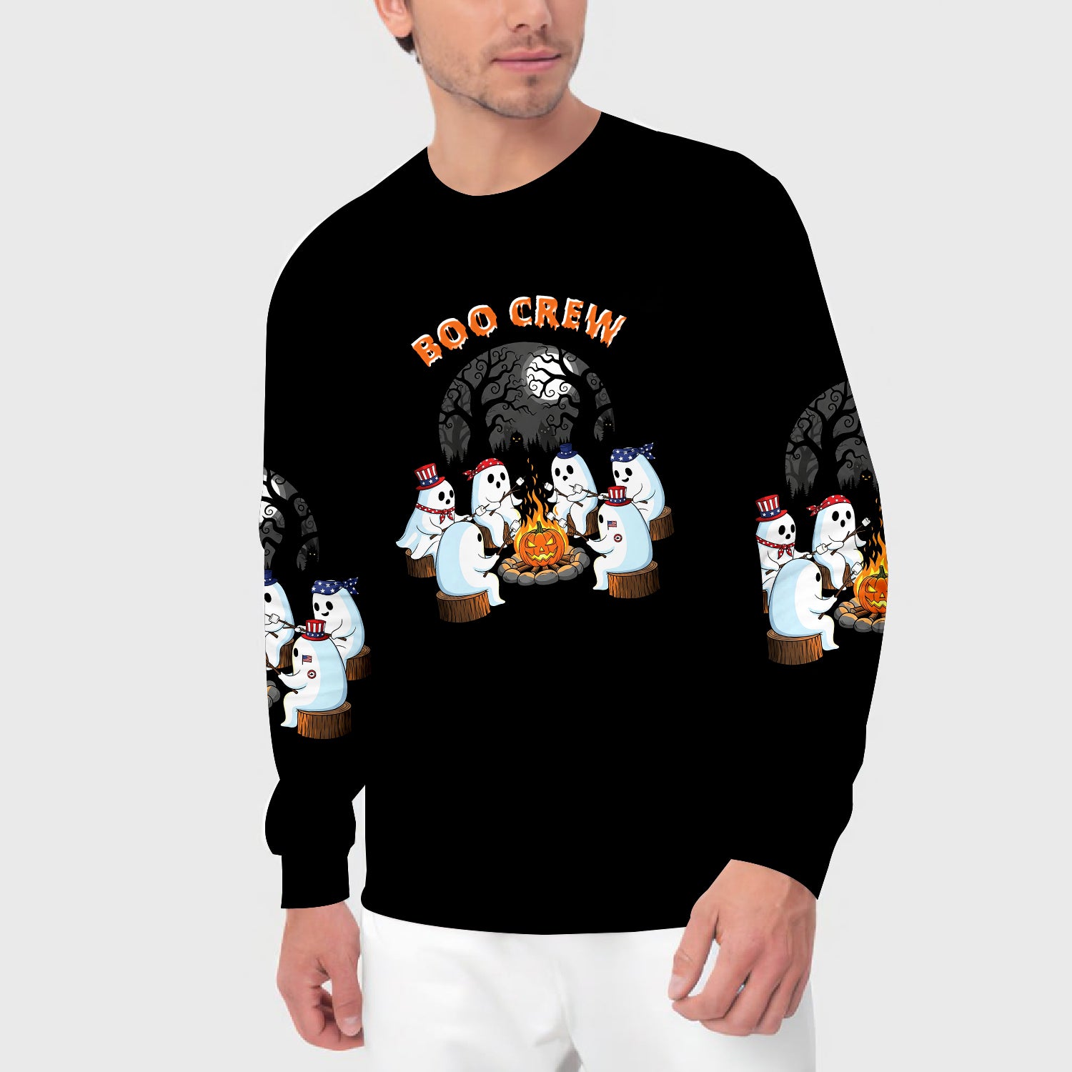 Boo Crew Camping All Over Print Shirt