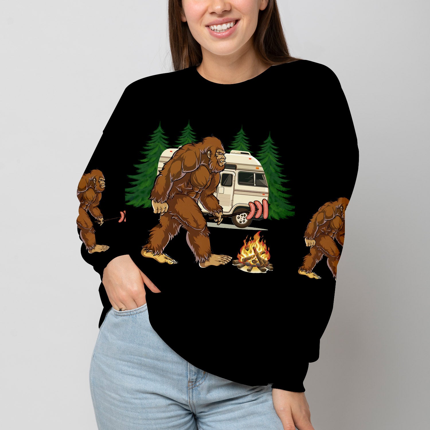 Camp Crew Hunt For Bigfoot All Over Print Shirt