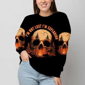 Creepy I'm Not Lost I'm Exploring All Over Print Shirt