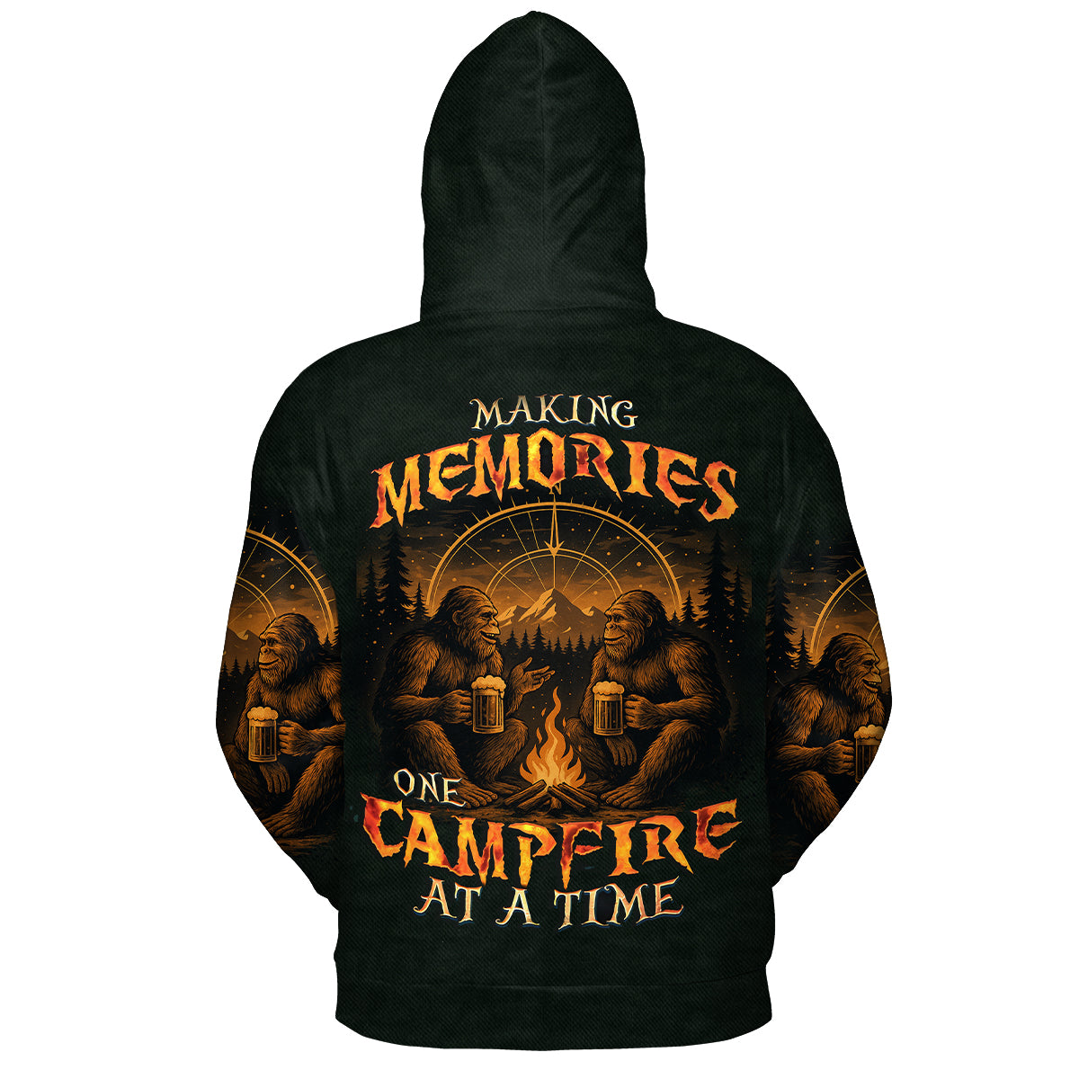 Bigfoot Making Memories One Campfire At A Time All Over Print Shirt