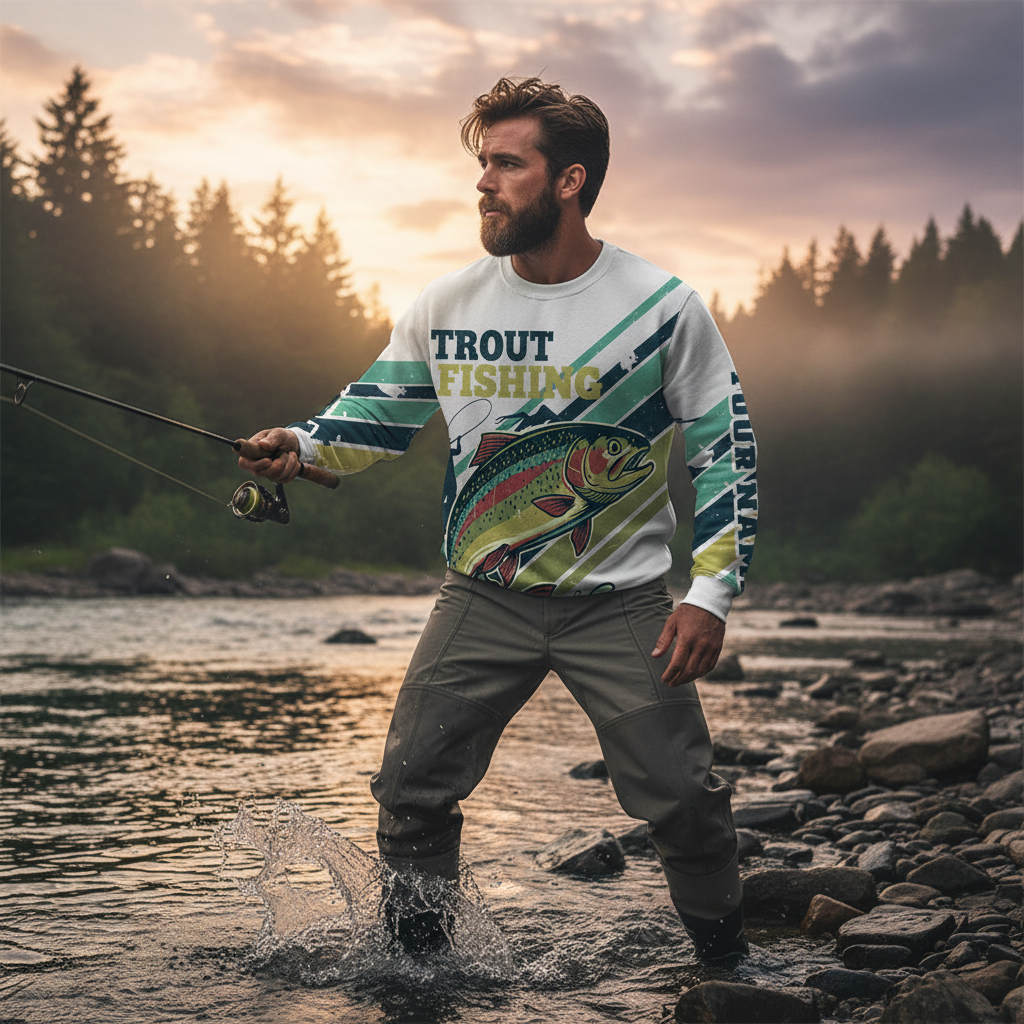Vintage Rainbow Trout Team Shirt All Over Print