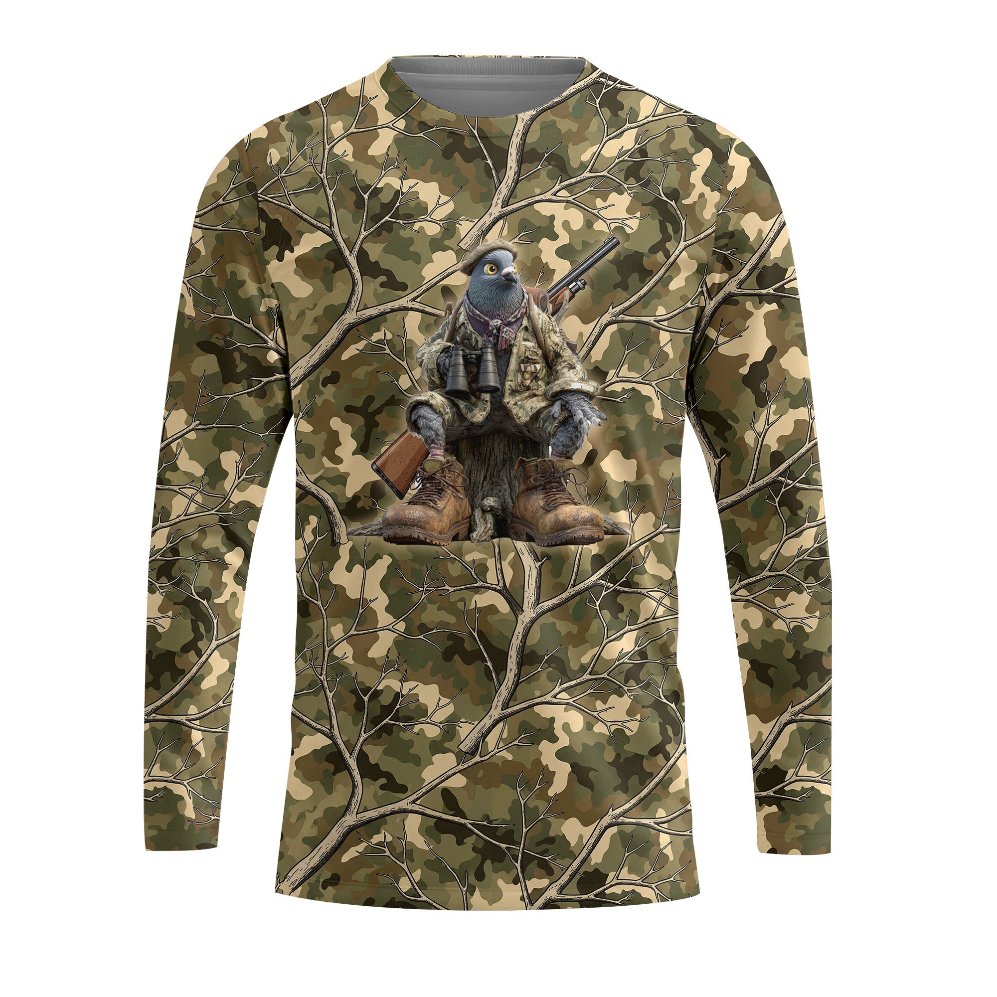 Funny Dove Hunting Camouflage All Over Print Shirt
