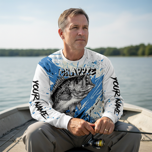 Custom Name Crappie Fishing Jersey All Over Print Shirt