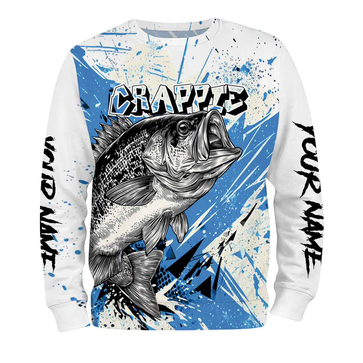 Custom Name Crappie Fishing Jersey All Over Print Shirt