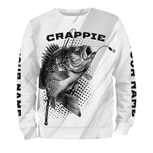 Custom Name Crappie Fish Gray All Over Print Shirt