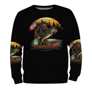 Bassquatch Retro All Over Print Shirt