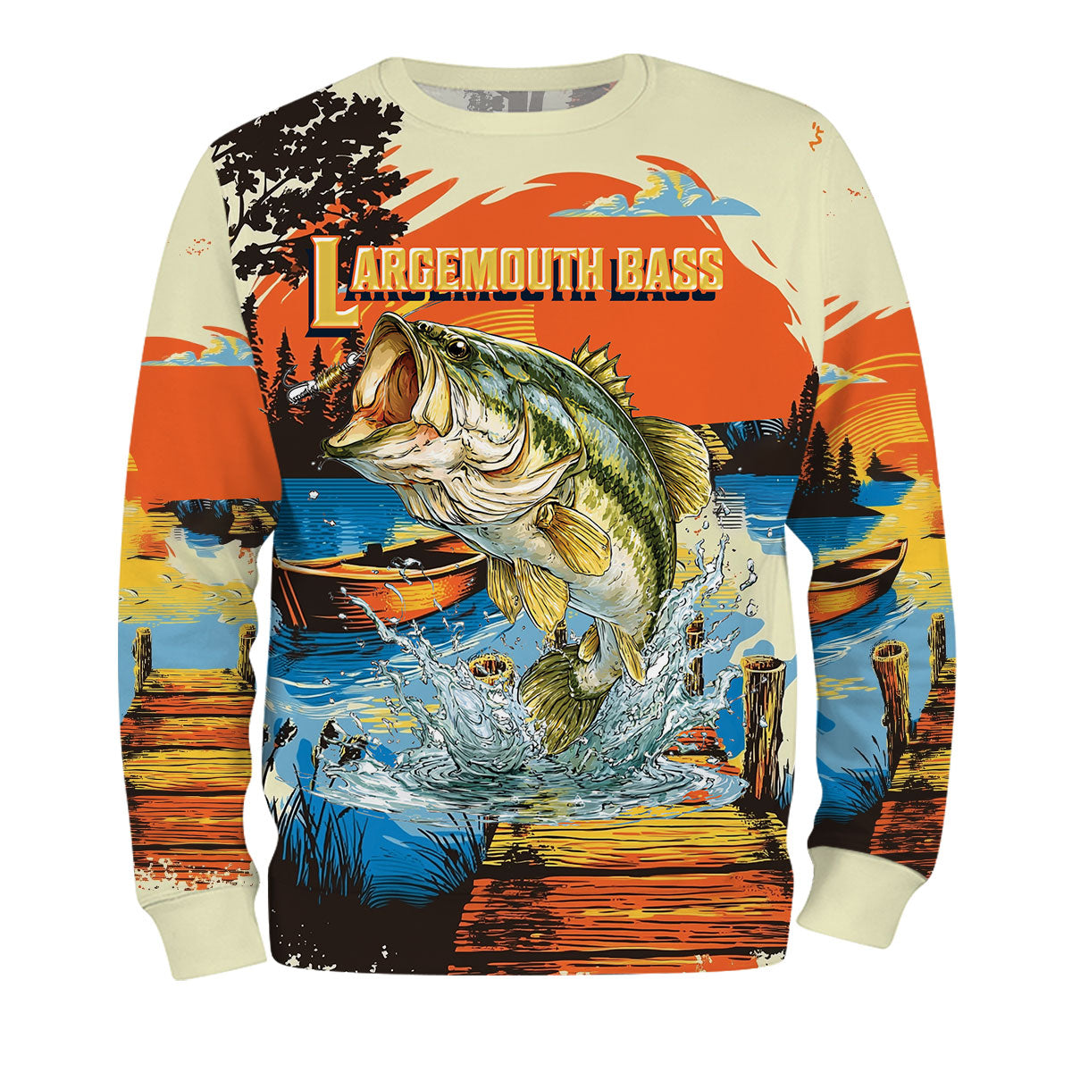 Largemouth Bass Jumping All Over Print Shirt