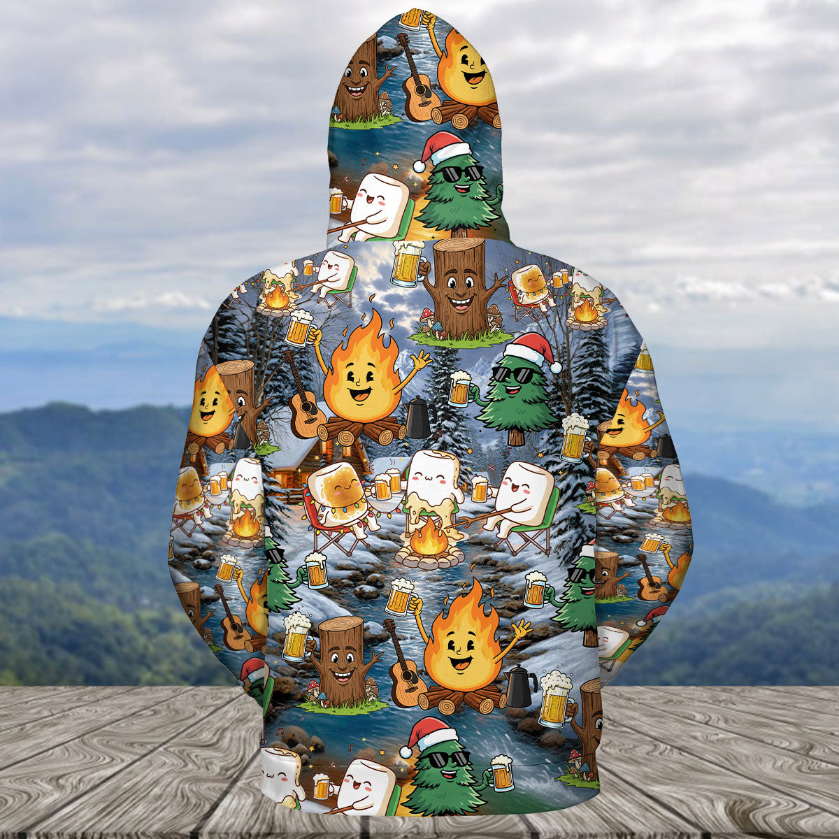 Camping Drinking Beer Party All Over Print Shirt