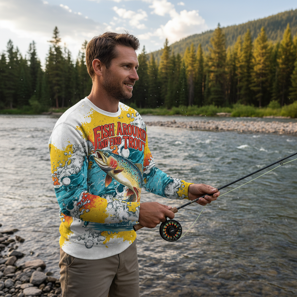 Fish Around And Find Trout Rainbow Trout All Over Print Shirt