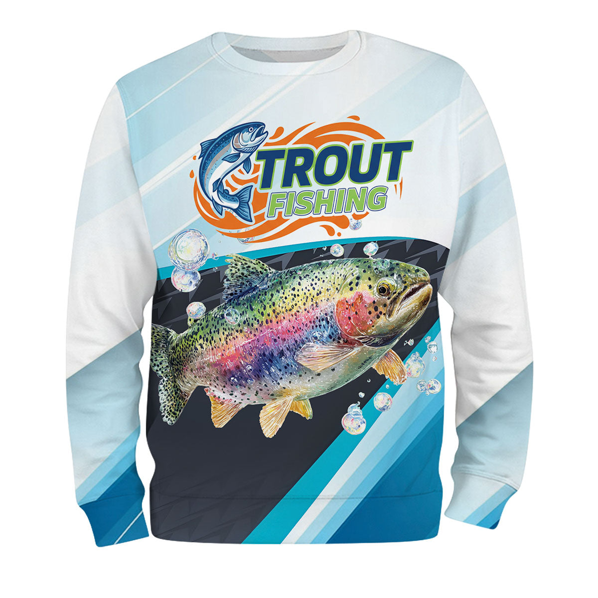 Trout Fish Blue Sport All Over Print Shirt