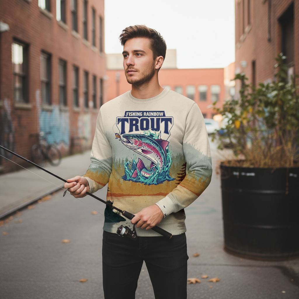 Trout Fish Lover Vintage All Over Print Shirt