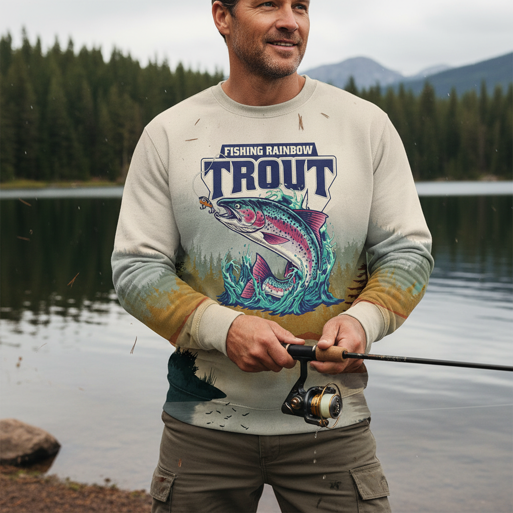 Trout Fish Lover Vintage All Over Print Shirt