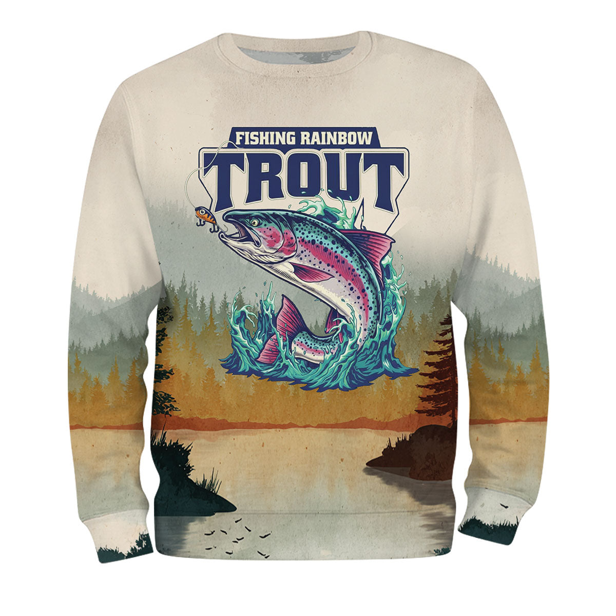 Trout Fish Lover Vintage All Over Print Shirt