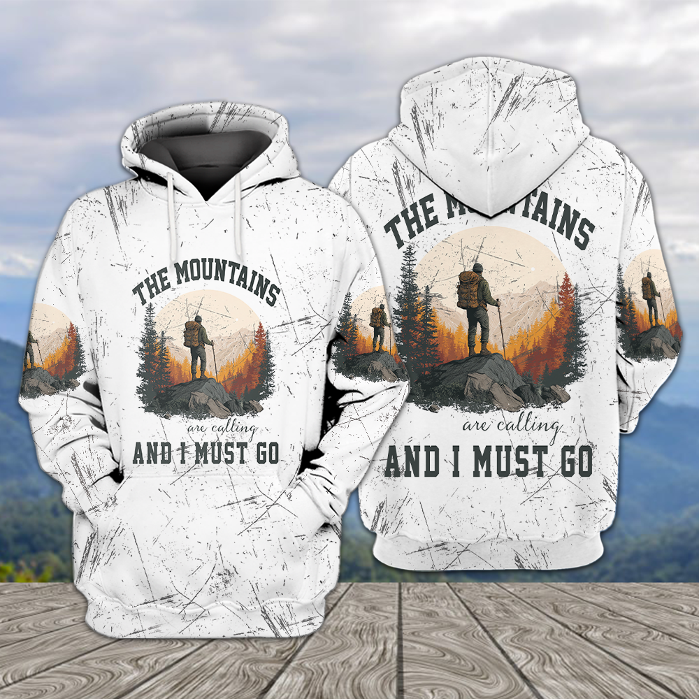 The Mountains Are Calling And I Must Go All Over Print Shirt