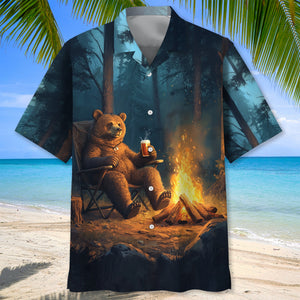 Bear I Don't Always Drink When I'm Camping Hawaiian Shirt