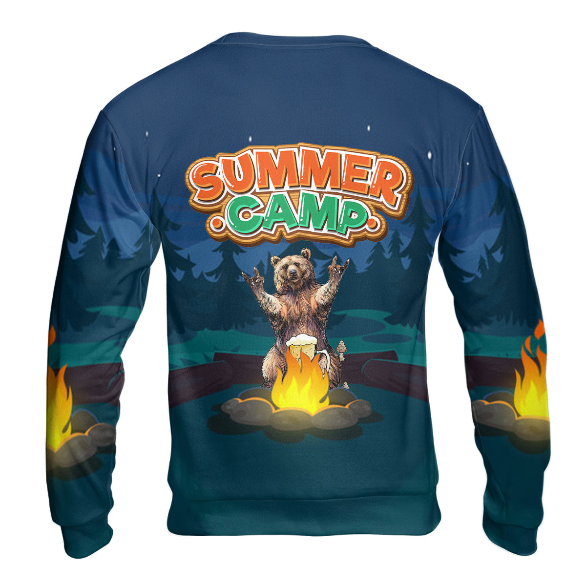 Summer Camp Grizzly Bear All Over Print Shirt