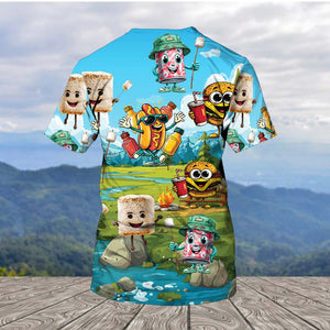 Funny Food Camping All Over Print Shirt