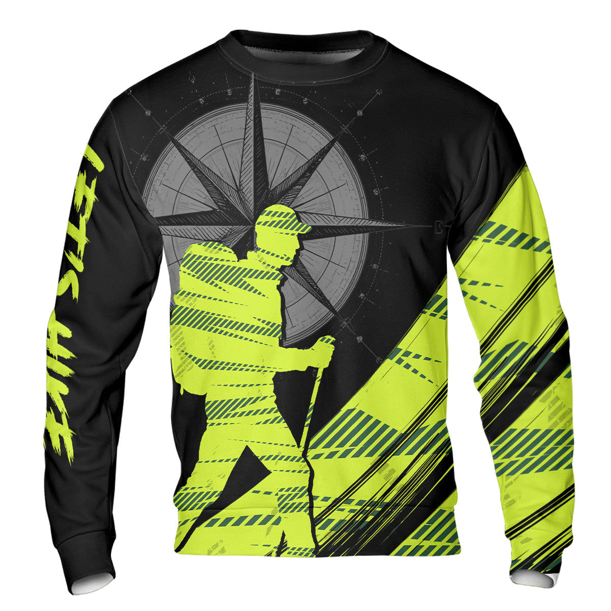 Hiking Find Your Own Path Yellow Neon All Over Print Shirt