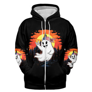 Spooky Boo In The Forest All Over Print Shirt
