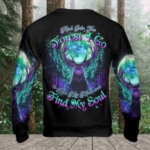 Into The Forest I Go Spirit Deer All Over Print Shirt