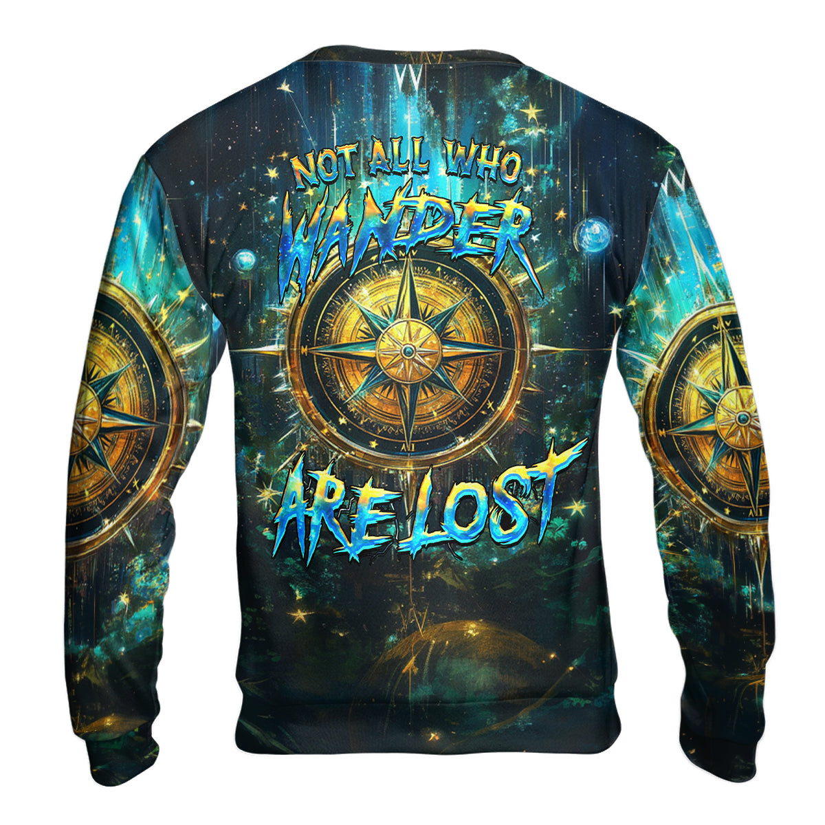 Not All Who Wander Fantasy Compass All Over Print Shirt