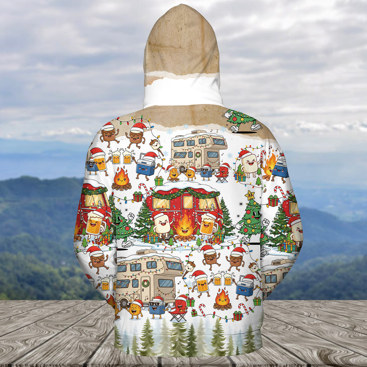 Campsite Christmas Party All Over Print Shirt