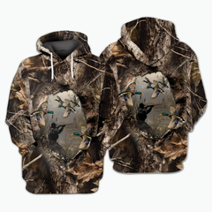 Duck Hunting Camouflage Fabric All Over Print Shirtt
