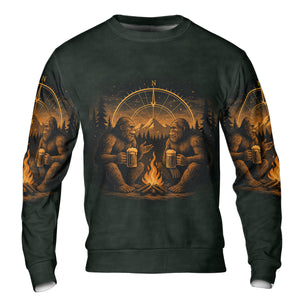 Bigfoot Making Memories One Campfire At A Time All Over Print Shirt