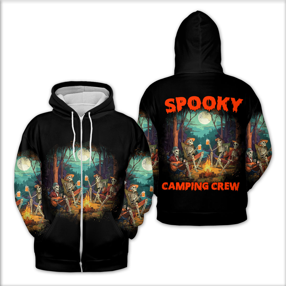Spooky Camping Crew Halloween All Over Print Shirt