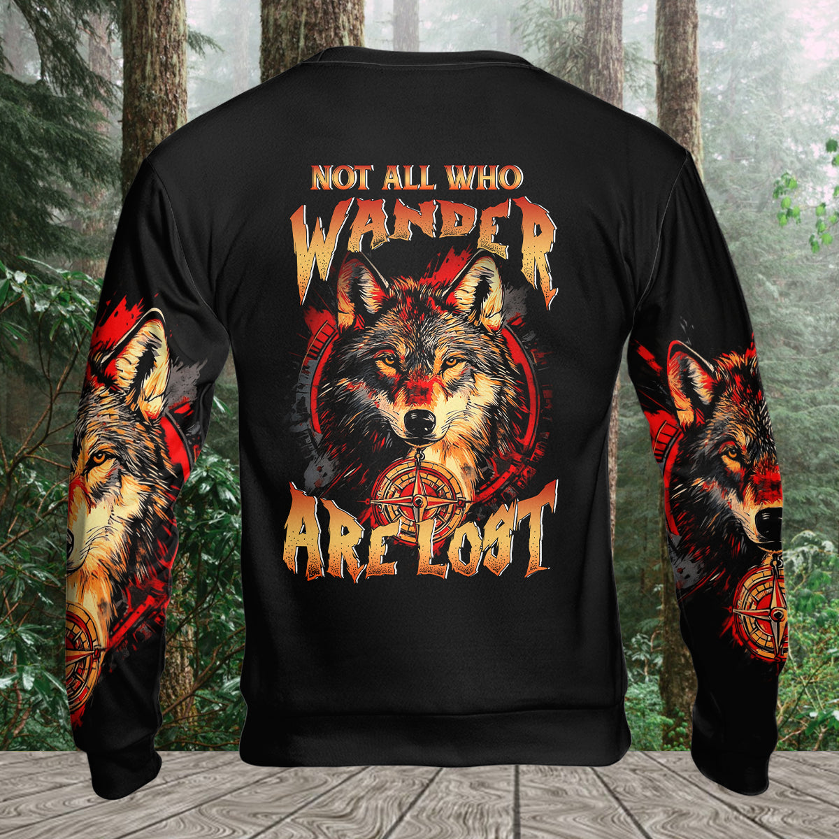 Not All Who Wander Are Lost Wolf All Over Print Shirt