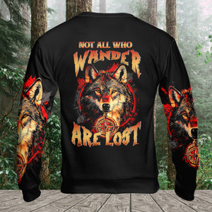 Not All Who Wander Are Lost Wolf All Over Print Shirt
