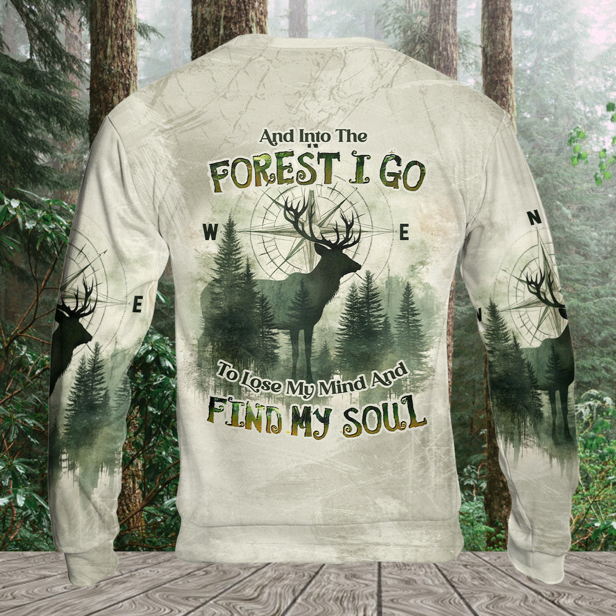 Into The Forest Deer Exposure All Over Print Shirt