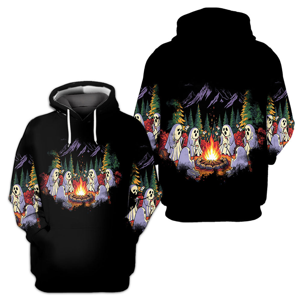 Ghost Camping Crew All Over Print Shirt