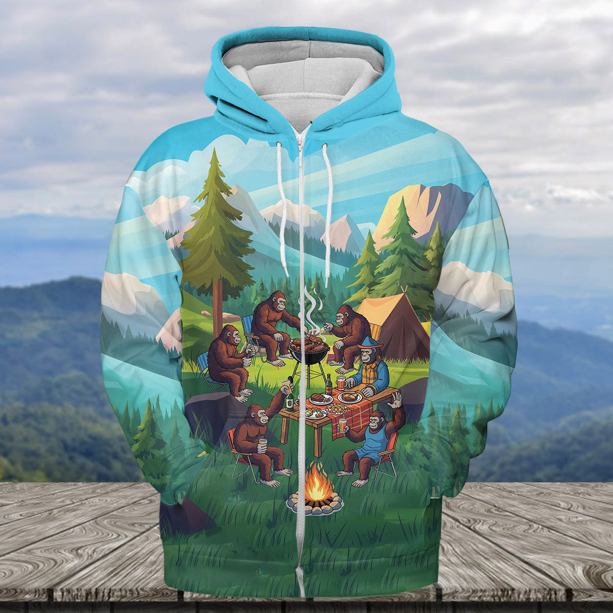 Sasquatch family BBQs All Over Print Shirt