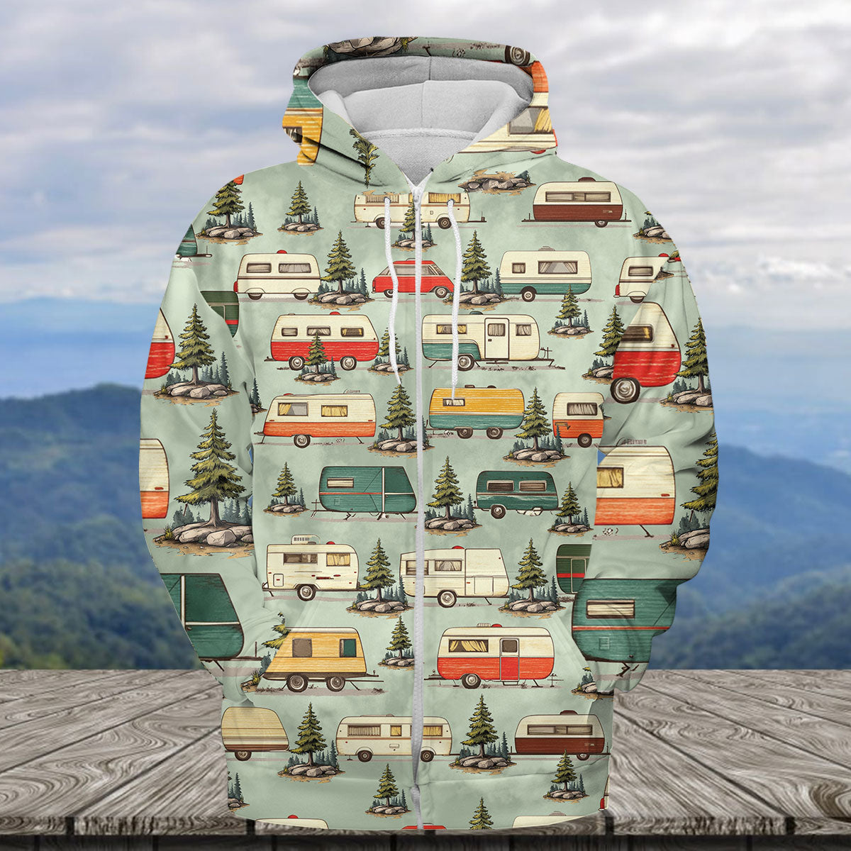 Vintage Camper Car All Over Print Shirt