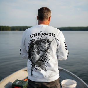 Custom Name Crappie Fish Gray All Over Print Shirt