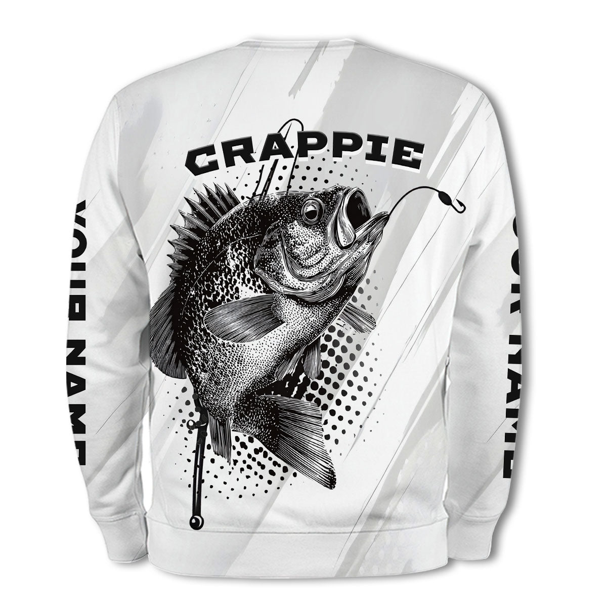Custom Name Crappie Fish Gray All Over Print Shirt