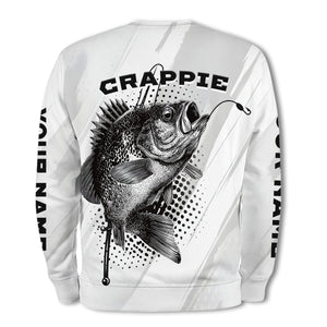 Custom Name Crappie Fish Gray All Over Print Shirt