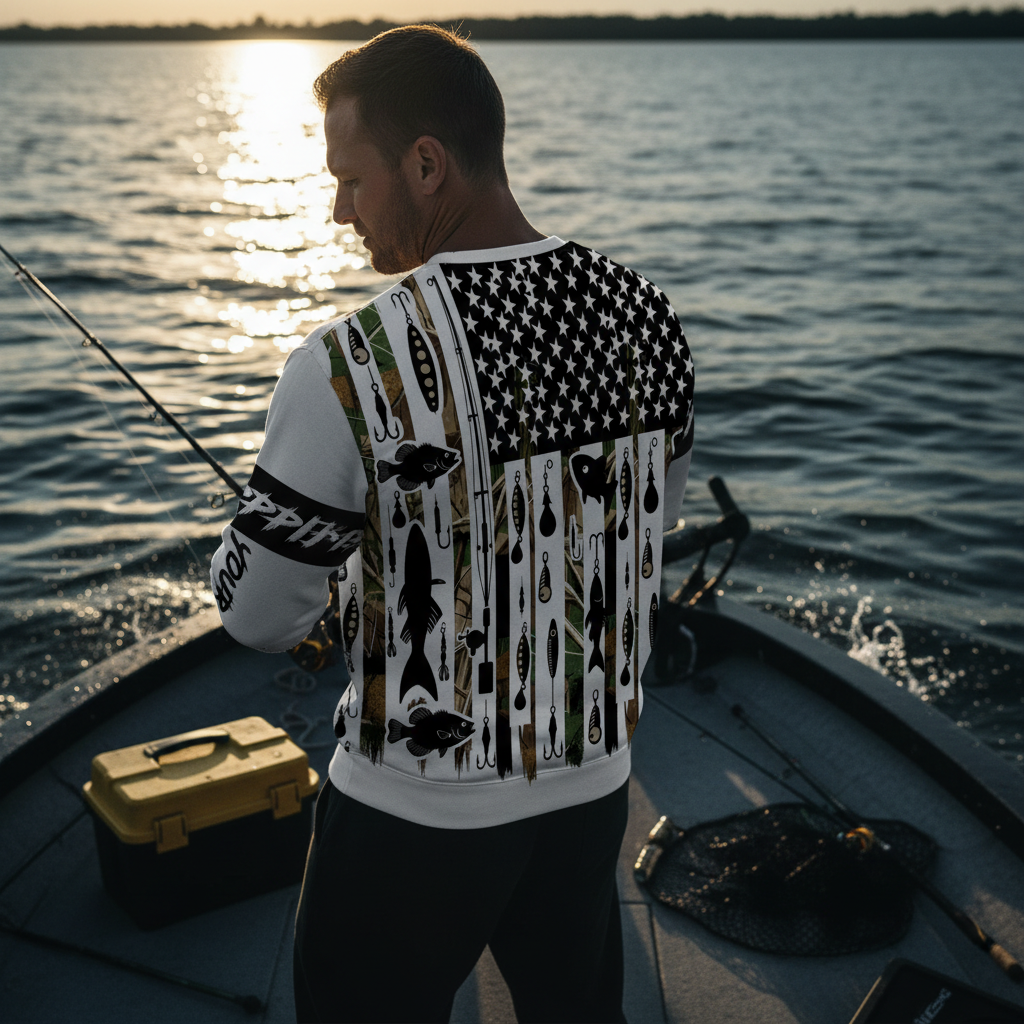 Custom Name Crappie Fish Black All Over Print Shirt