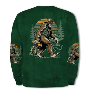 Bassquatch Bigfoot Fishing All Over Print Shirt