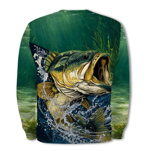 Largemouth Bass Vintage All Over Print Shirt