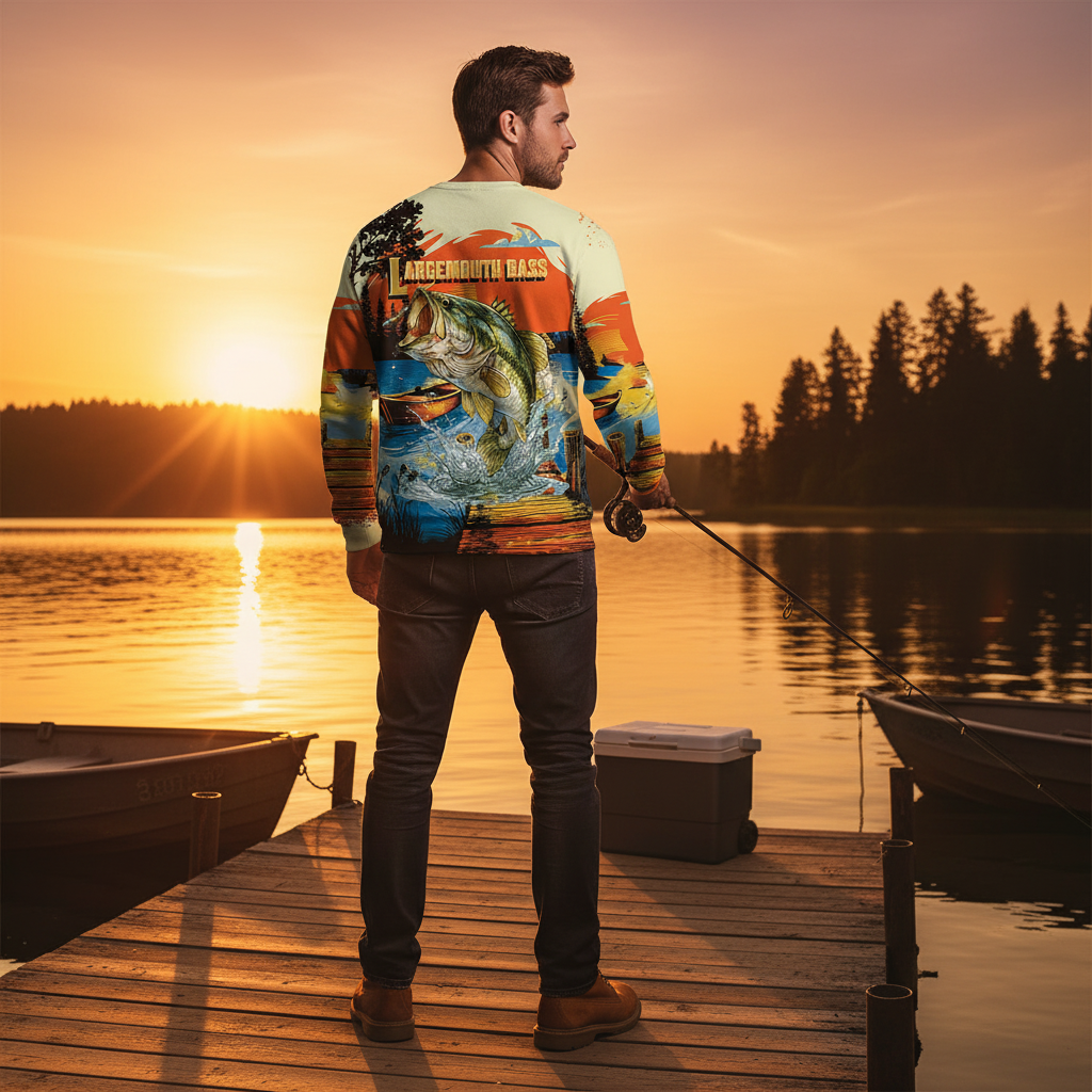 Largemouth Bass Jumping All Over Print Shirt