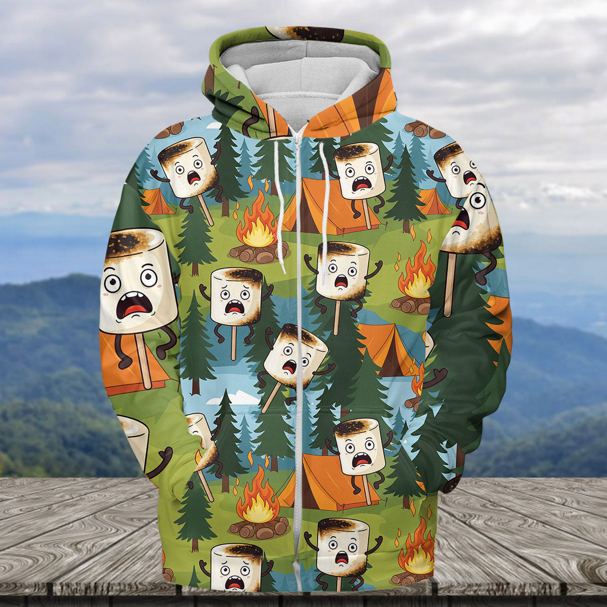 Funny Burnt Marshmallow All Over Print Shirt
