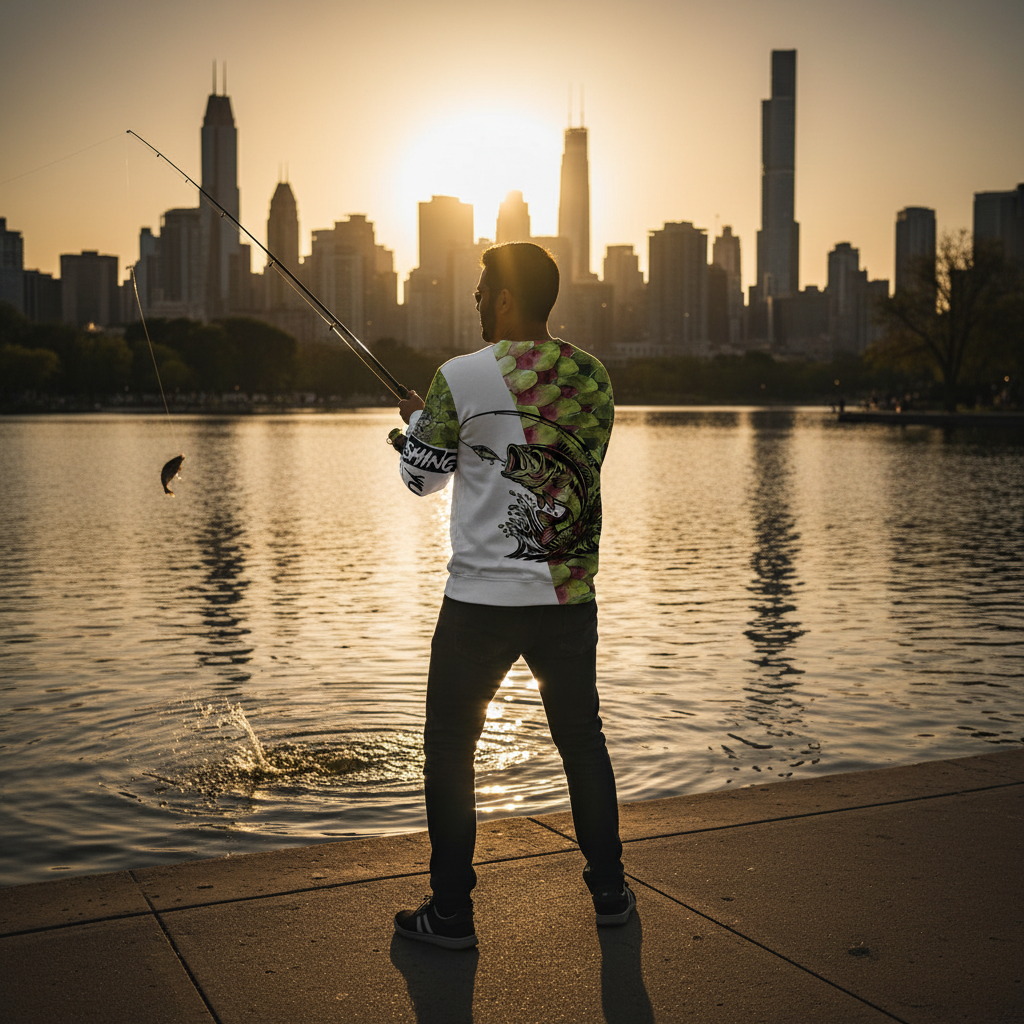 Bass Fishing Team Jerseys Green All Over Print Shirt