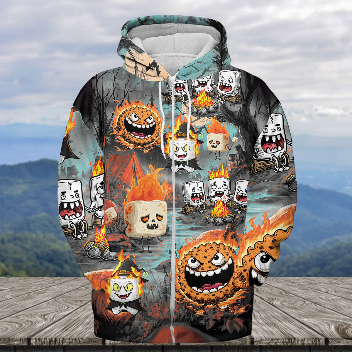 Burnt Marshmallow Halloween All Over Print Shirt