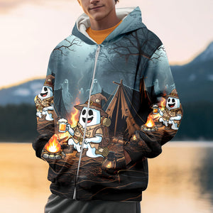 Custom Name Welcome To The Spookiest Campfire All Over Print Shirt