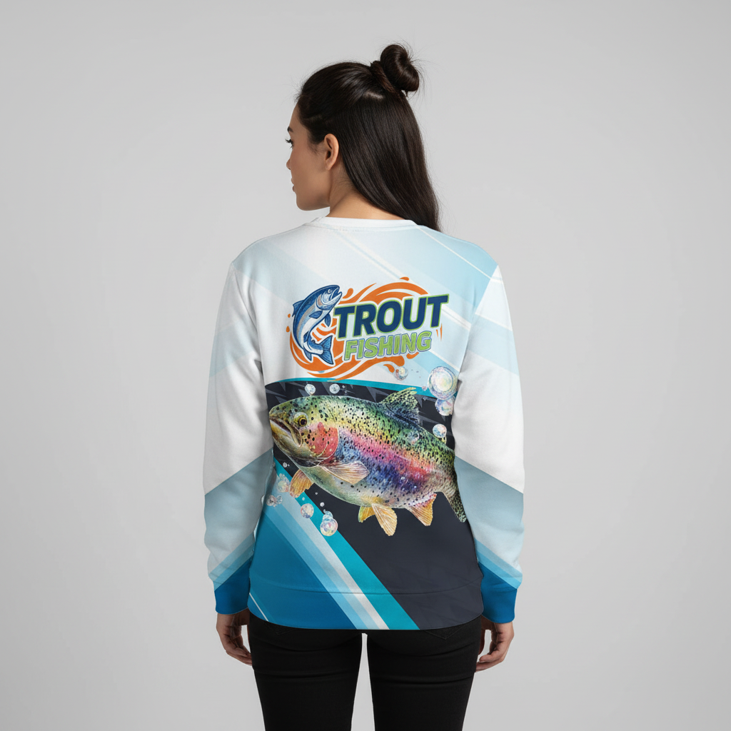 Trout Fish Blue Sport All Over Print Shirt