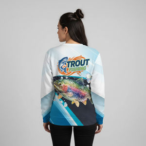 Trout Fish Blue Sport All Over Print Shirt
