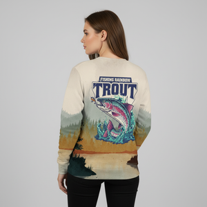 Trout Fish Lover Vintage All Over Print Shirt
